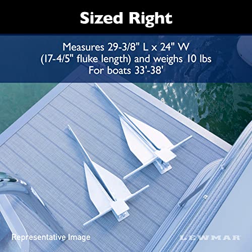 Lewmar LFX Aluminum Fluke Anchor Kit 10 lbs. for Boats up to 39' Silver