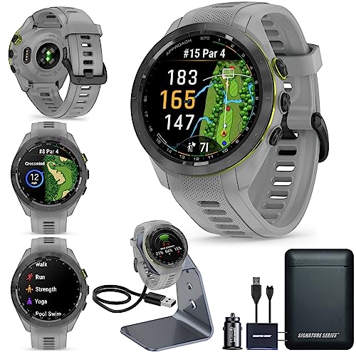 Certified Brands Garmin Approach S70 Golf Smartwatch | Full-Color CourseView Maps AMOLED Display | Advanced Shot Execution & Putt Alignment | 42mm - Powder Gray