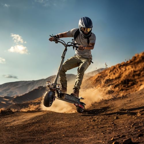 Cleytro Adult Electric Scooter 6000W 60V 50MPH 60 Miles Range Black