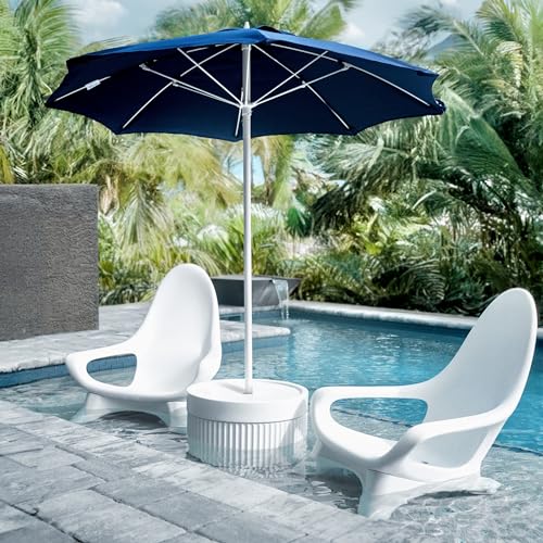 REZVANI FURNITURE STUDIO Tenjam Woosah Chair Set of Two Pool Lounge Chairs White Granite