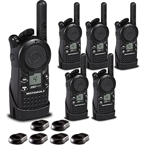 Motorola Solutions 6 Pack CLS1410 UHF 1W 4-Channel 2-Way Radio Black