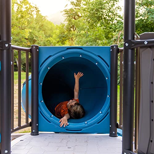 Lifetime Adventure Castle Swing Set Playset with Tube Slide Blue