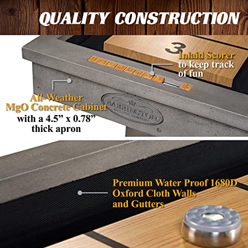 Barrington Billiards Aurora Outdoor Shuffleboard Table Gray/Light Wood Grain
