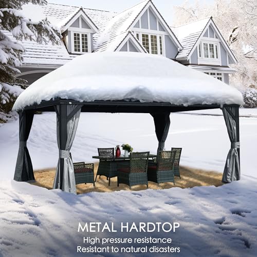 Kozyard Alexander 12' X 16' Hardtop Gazebo Gray