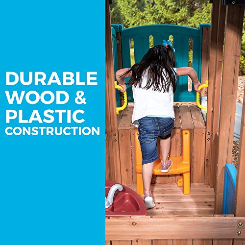 Step2 Woodland Adventure Playhouse & Slide Brown