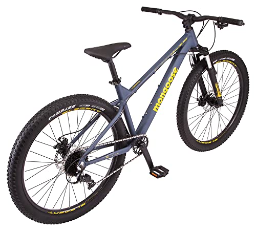 Mongoose Colton Adult Mountain Bike Hardtail 7-Speed 17-Inch Aluminum Frame 27.5-Inch Wheels Slate Blue