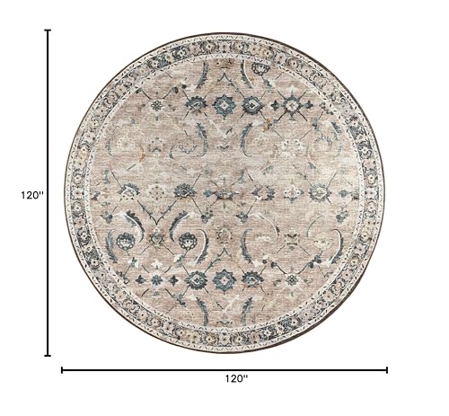 Dalyn Jericho JC4 Soft Round Rug 10' x 10' Taupe