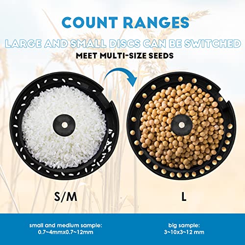 CGOLDENWALL Automatic Counter Machine for Rice Seeds, Soybean, Corn, Wheat, Sunflower, Vegetable Grain Blue