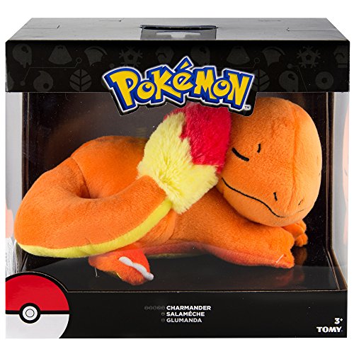 TOMY Pokémon Sleeping Charmander Plush Orange