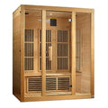Maxxus Sauna Bellevue Edition 3 Person Low EMF FAR Infrared Carbon Canadian Hemlock