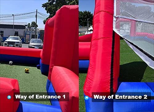 Vinfgoes Giant Outdoor Inflatable Soccer Field Blue+Red