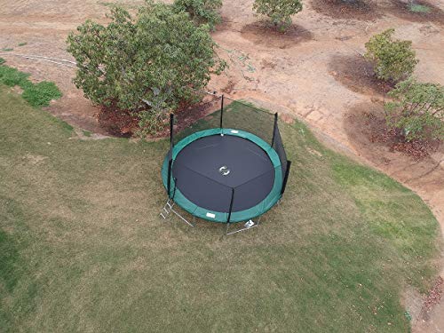 Galactic Xtreme 15 FT Round Trampoline with Net Black and Green