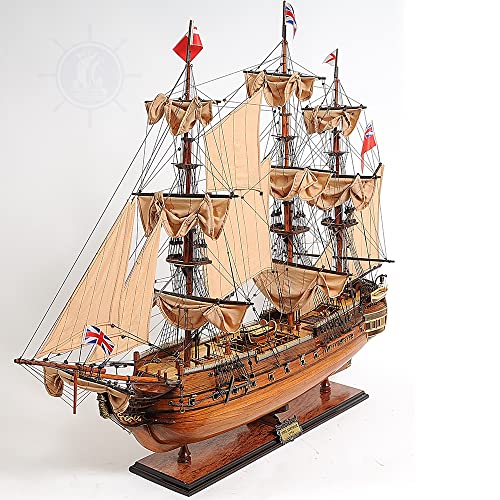 Old Modern Handicrafts Large HMS Surprise Wooden Model Ship Multi Color