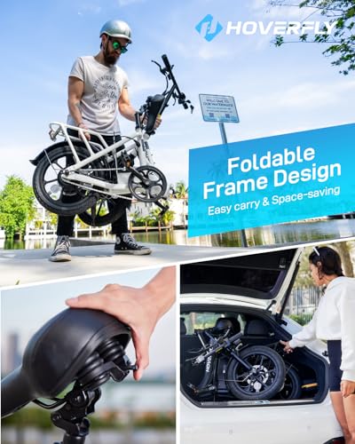 HOVERFLY 16" Folding Electric Bike 350W White