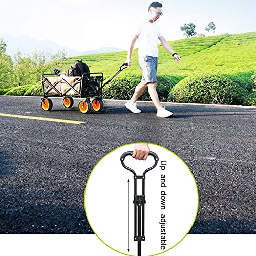 5sssallefaa Folding Trolley Cart Outdoor Four-Wheel Wagon Multicolor