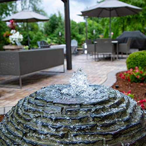 Aquascape Medium Stacked Sphere Water Fountain Slate Gray