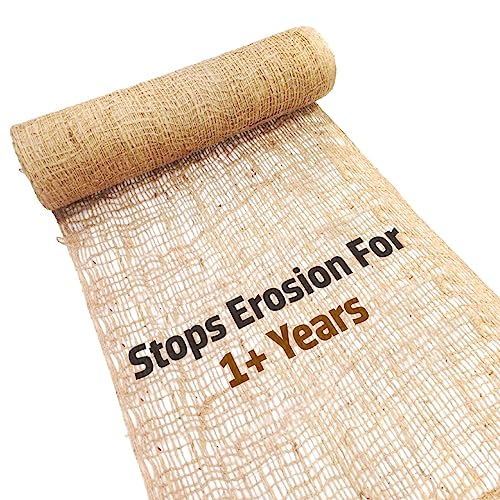 Sandbaggy Jute Netting Roll - 225 ft x 4 ft Erosion Control Matting - Brown (20 Rolls)