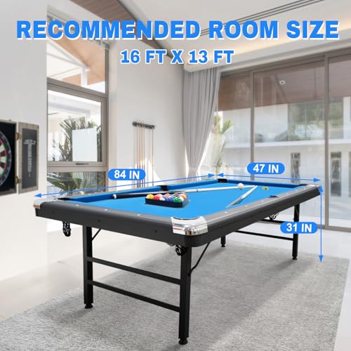 KEIKI Portable Billiards Table 84.3" with Accessories