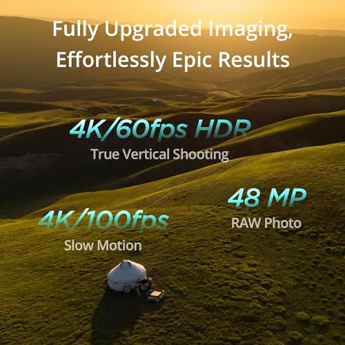DJI Mini 4 Pro Folding Drone Fly More Combo Plus with RC 2 Remote, 4K HDR Camera, Under 249g, 3 Batteries Bundle