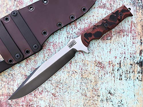 Dawson Knives CPM-3V Mojave 7 Specter Finish G10 Handle Red + Black