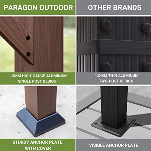 Paragon Outdoor 11'x11' Aluminum Pergola with Retractable Canopy Off-White
