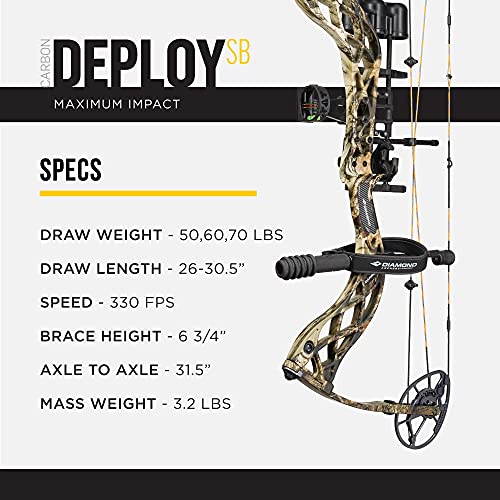 Diamond Archery Deploy SB Compound Bow - Breakup Country - 70 lbs Right Hand Mossy Oak