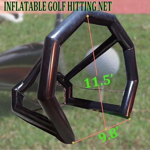 INTSUPERMAI Inflatable Golf Practice Net Black