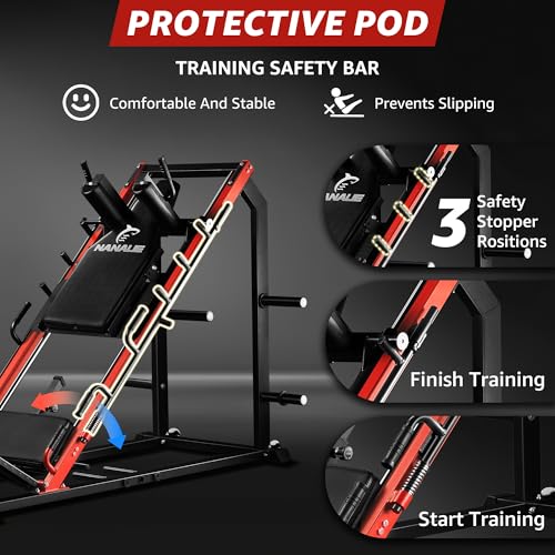 NANAUE Leg Press Hack Squat Machine Commercial Grade Black