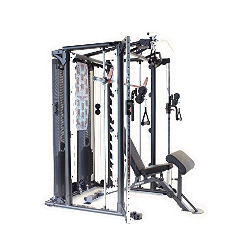 Inspire Fitness SCS Smith System Fully Loaded with Bench and Attachments - Functional Trainer Home Gym - Inspire SCS System (With Bench)