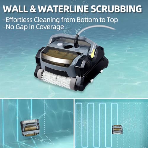 ProMaintain Robotic Pool Vacuum Cleaner 130W Waterliner Clean Wall Climbing Gray