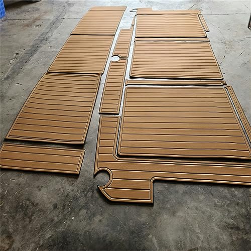 Valman Boat EVA Faux Teak Decking Floor Pad Mat for 1987 Bayliner 4550 - Color Options Available