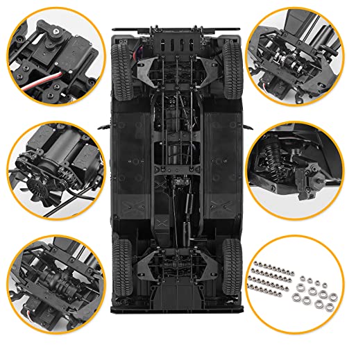 BEEZRC 1/12 RC Crawler HMMWV H1 Alpha Offroad Remote Control Car Yellow