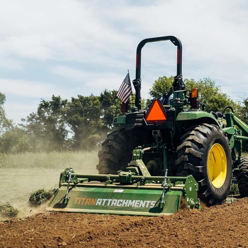 Titan Attachments 48" Rotary Tiller Attachment for Cat 1 Tractors Green