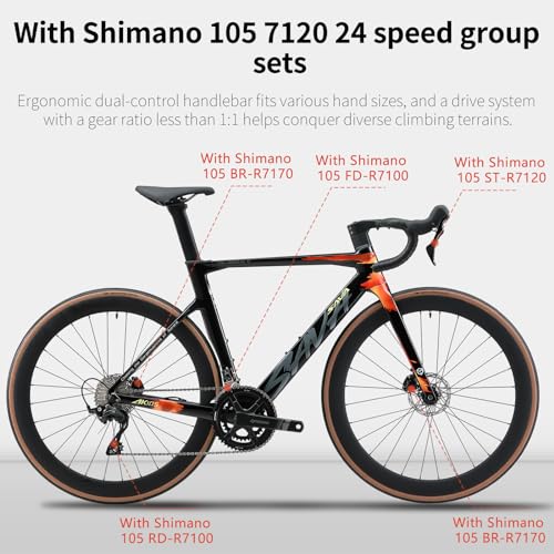 SAVADECK Carbon Fibre Road Bike Aurora-Green