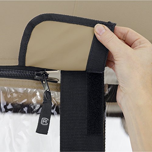 Classic Accessories Fairway Golf Cart FadeSafe Enclosure For Club Car, Short Roof Khaki
