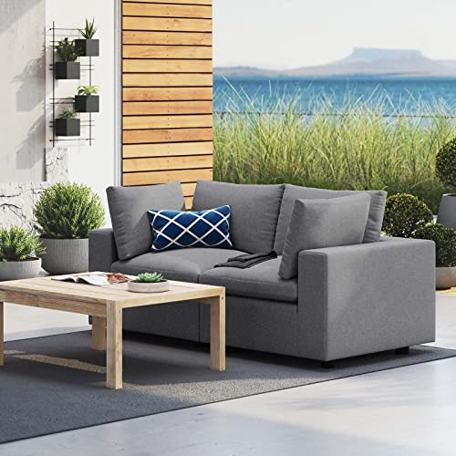 Modway Commix Sunbrella Outdoor Patio Loveseat Gray