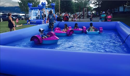 Banfluxion Inflatable Pool 276x276x22in with 800W Blowers Blue