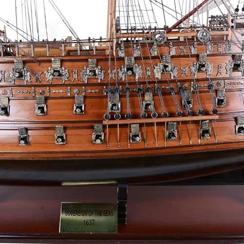 Old Modern Handicrafts Sovereign of The Seas Ship Model Natural Wood