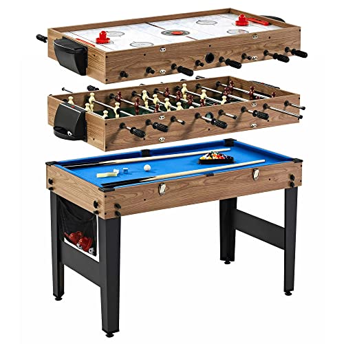 Generic 48" Indoor Combo Game Table 3 in 1 Brown