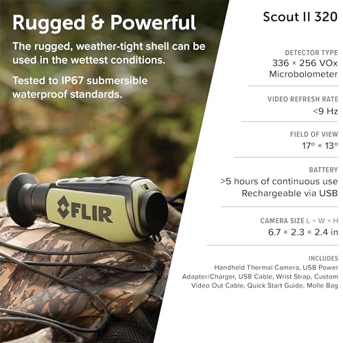FLIR Scout II 320 Long-Range Thermal Imaging Monocular Scout II-320 <9Hz