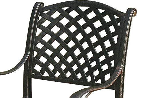 Sunvuepatio Cast Aluminum Patio Dining Set 11 Piece Outdoor Furniture 46"x120" Rectangle Table Desert Bronze