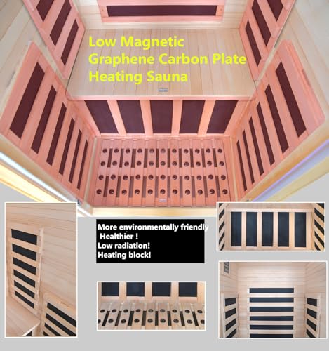 Kang Share Home Infrared Sauna Room 2 Person Canadian Hemlock 1260W