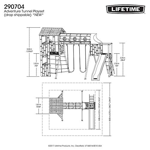 Lifetime Adventure Tunnel Swing Set Earthtone