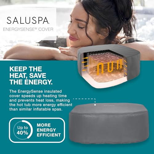 Bestway SaluSpa Hawaii AirJet 4-6 Person Inflatable Hot Tub with EnergySense Cover Blue