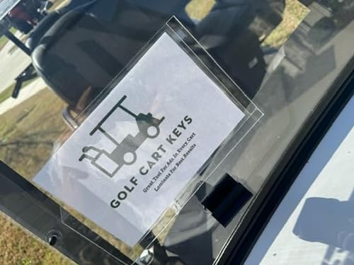 Golf Cart Keys Universal Windshield Message Holder (100) Clear