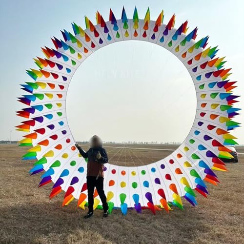 Yingfeida Large Soft Inflatable 6m Ring Kite with Spikes White