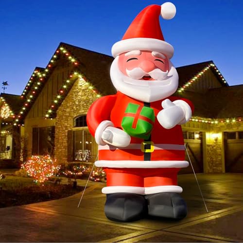 WARSUN 27Ft Giant Inflatable Santa Claus Outdoor Christmas Decoration Red