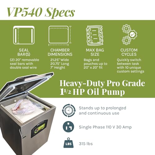 Vacmaster VP540 Chamber Vacuum Sealer Stainless Steel