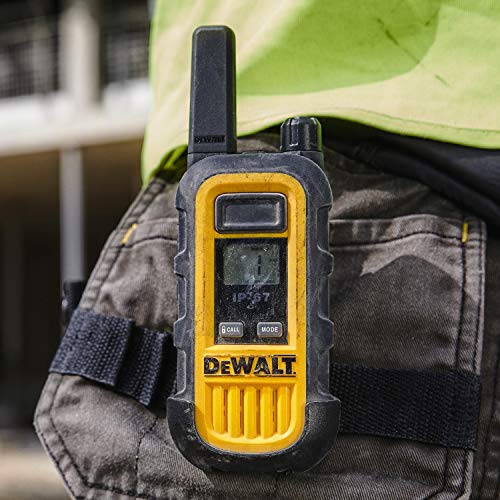 DEWALT DXFRS300 Heavy Duty Waterproof Walkie Talkies Black - 24 Pack with 4X Gang Chargers