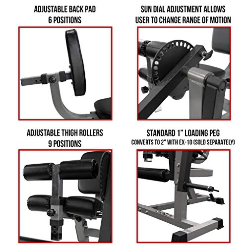 Valor Fitness Adjustable Leg Curl Extension Machine Grey CC-4